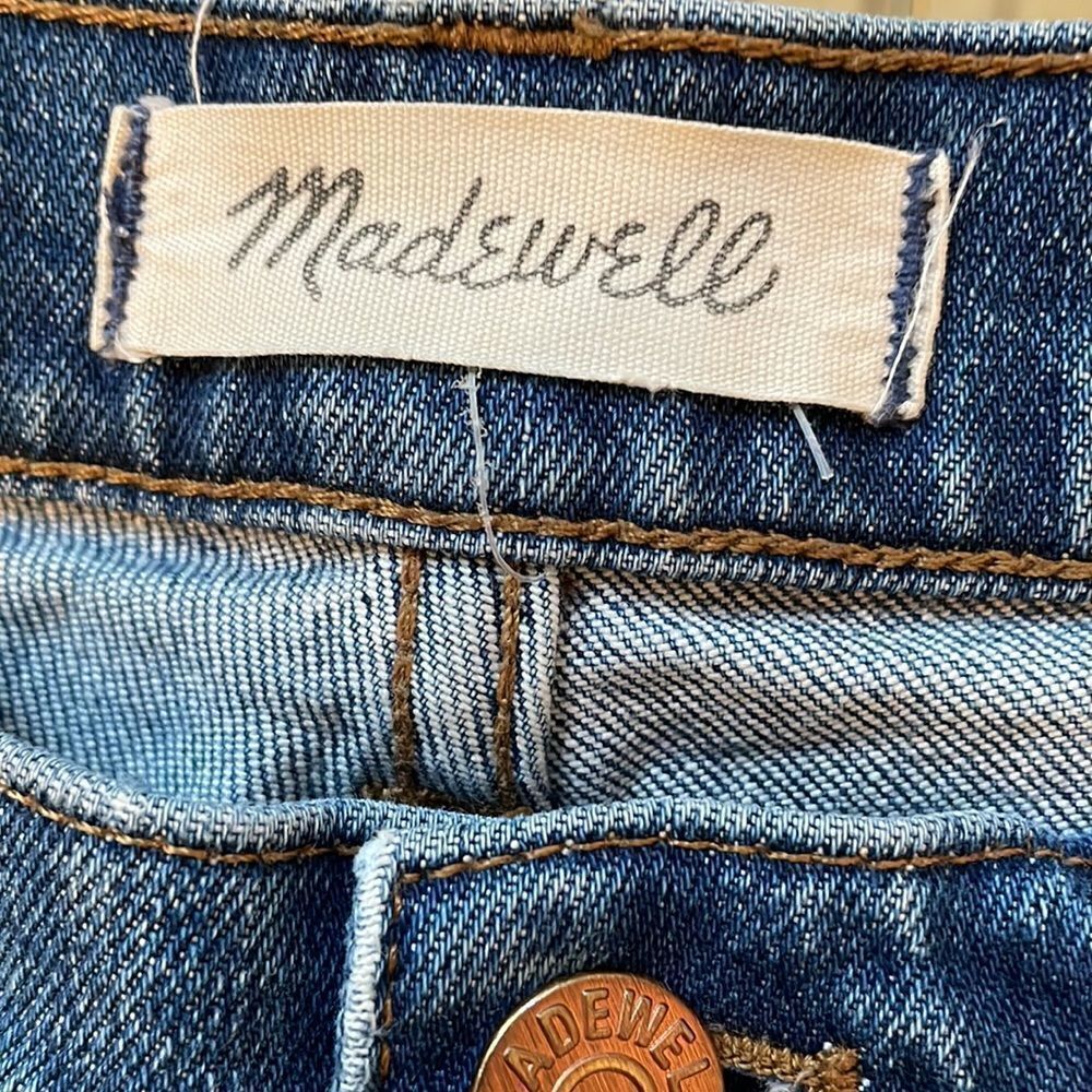 Madewell jeans 27 the slim boyjean blue distressed including crutch area - Picture 9 of 14